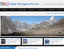Tablet Screenshot of nepaltrekagency.com